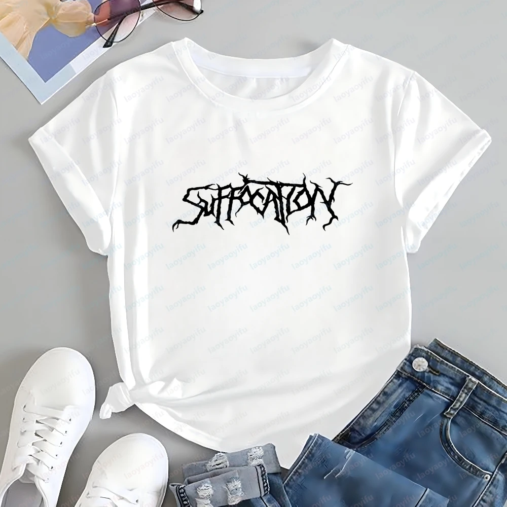 Men's T-shirts and Tank Tops - Metal Band Suffocation - Summer Men's and Women's Versatile Fashionable Short-sleeved Shirts