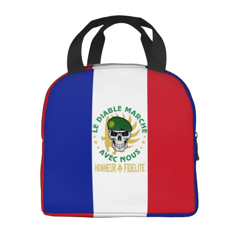 Legion Etrangere Foreign Legion Insulated Lunch Bag for French Army France Military Cooler Thermal Lunch Box Beach Camping