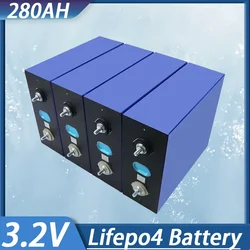 3.2V 280Ah Large Capacity LiFePO4 Rechargeable Battery DIY 12V 24V 48V for Yacht Electric Car RV Solar Energy Golf Cart