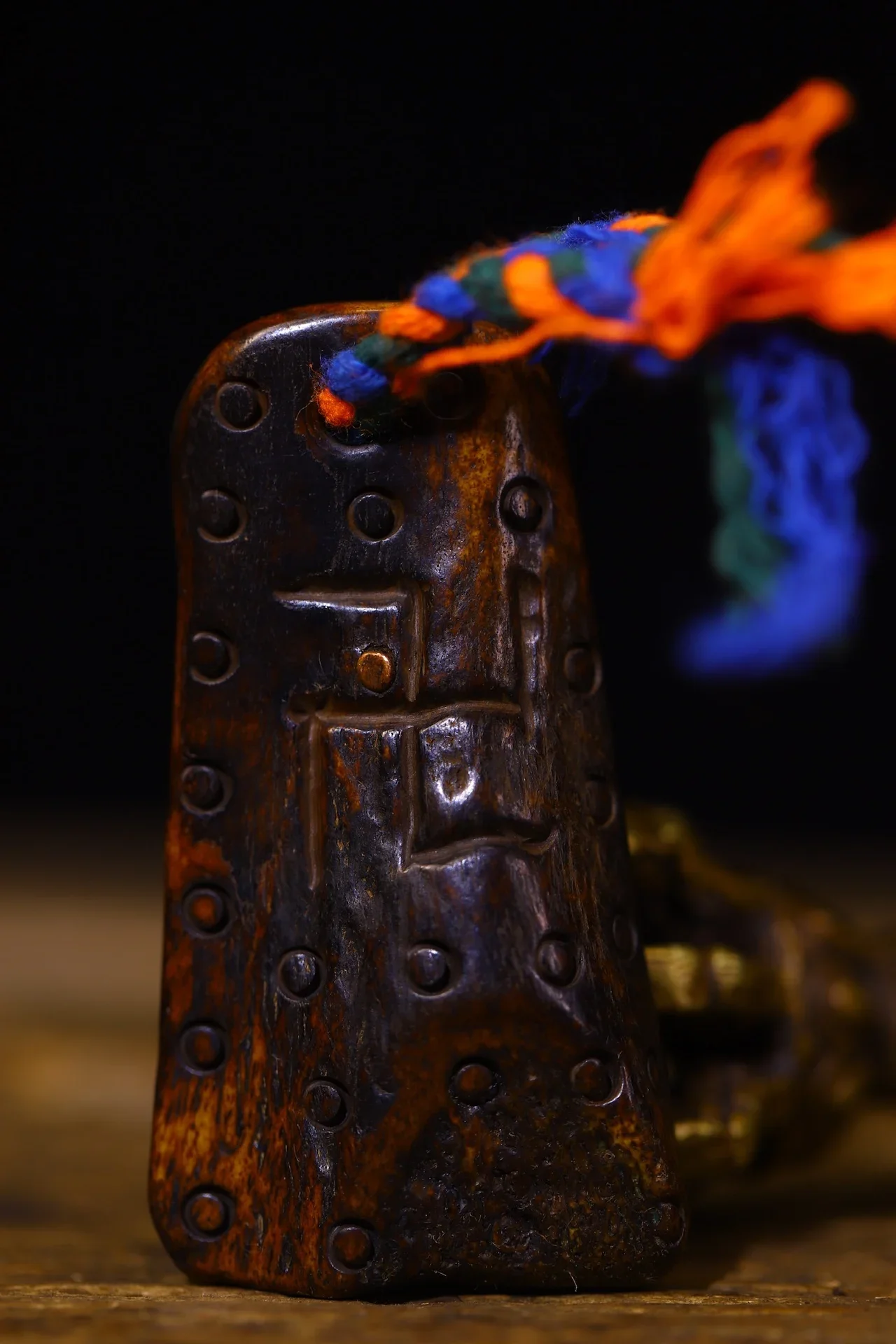 3-collezione-tempio-tibetano-vecchio-naturale-gabbra-buddha-ruota-vajra-buddha-carta-kapala-ciondolo-amuleto-dharam-casa-di-citta-esorcismo