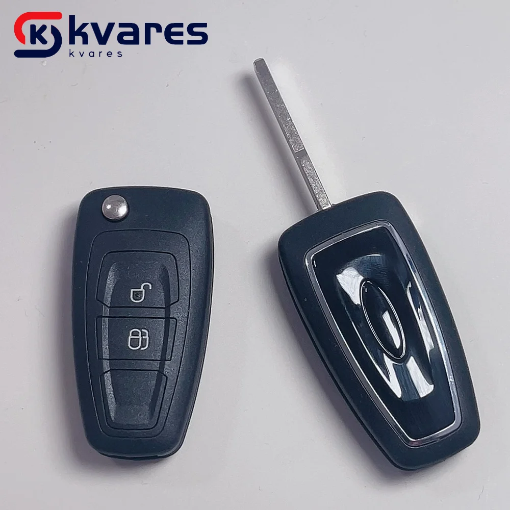 KVARES 2 Button 434MHz FSK 5WK50166/5WK50165 AB39-15K601-DA 4D63+ Chip Flip Car Key For Ford Ranger/Focus/Mondeo 2011-2015