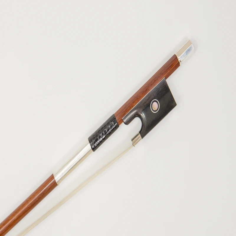 4/4Brazil Pernambuco Ebony Frog Playing Grade Violin Bow Natural High-Grade Horse Hair Violin Bow