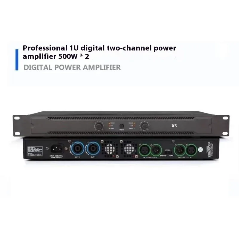 Class D 4 Channels 1U Digital Power Amplifiers 10000 Watt With PFC Professional Audio Amplifier for Subwoofer Line Array Speaker
