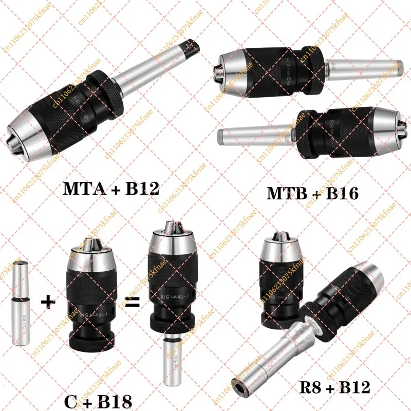 Morse Taper Self Tightening Drill Chuck MT2 MT3 MT4 MT5 R8 C10-C20 B10-B22 CNC Lathe Drilling Machine Clamping Chuck