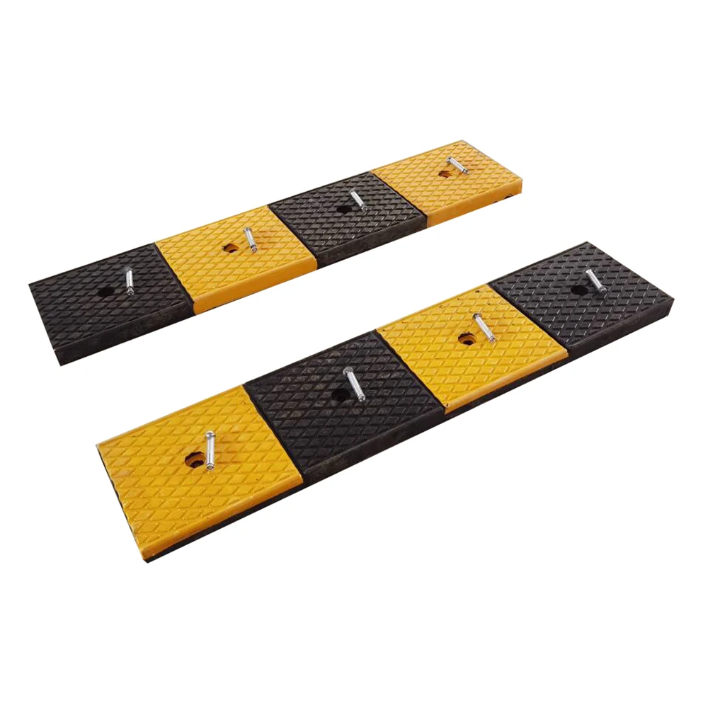 Step slope pad Rubber slope anti slip pad Wheel stopper Highway speed bumps Triangle cushion plate Automotive repair 98x13cm