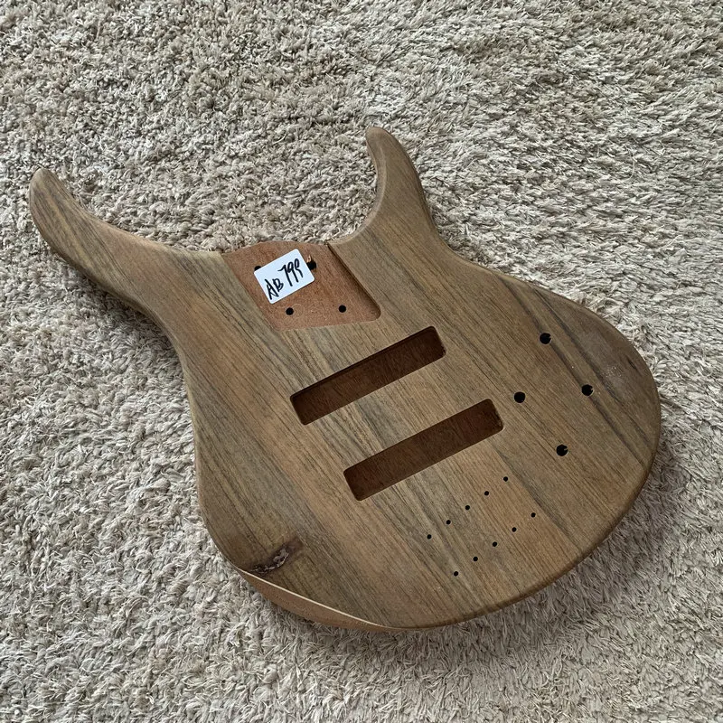 Active Bass Guitar Body Solid Mahogany+Solid Wenge Top Right Hand Unfinished Nature color Tiny Damages and Dirty YB799