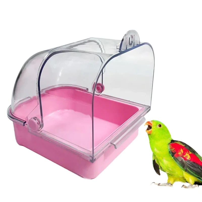 Chim Tắm Lồng Chim Bên Ngoài Vít Phòng Tắm Vẹt Bồn Tắm Lồng Chim Rõ Ràng Bồn Tắm Budgies Lồng Decors