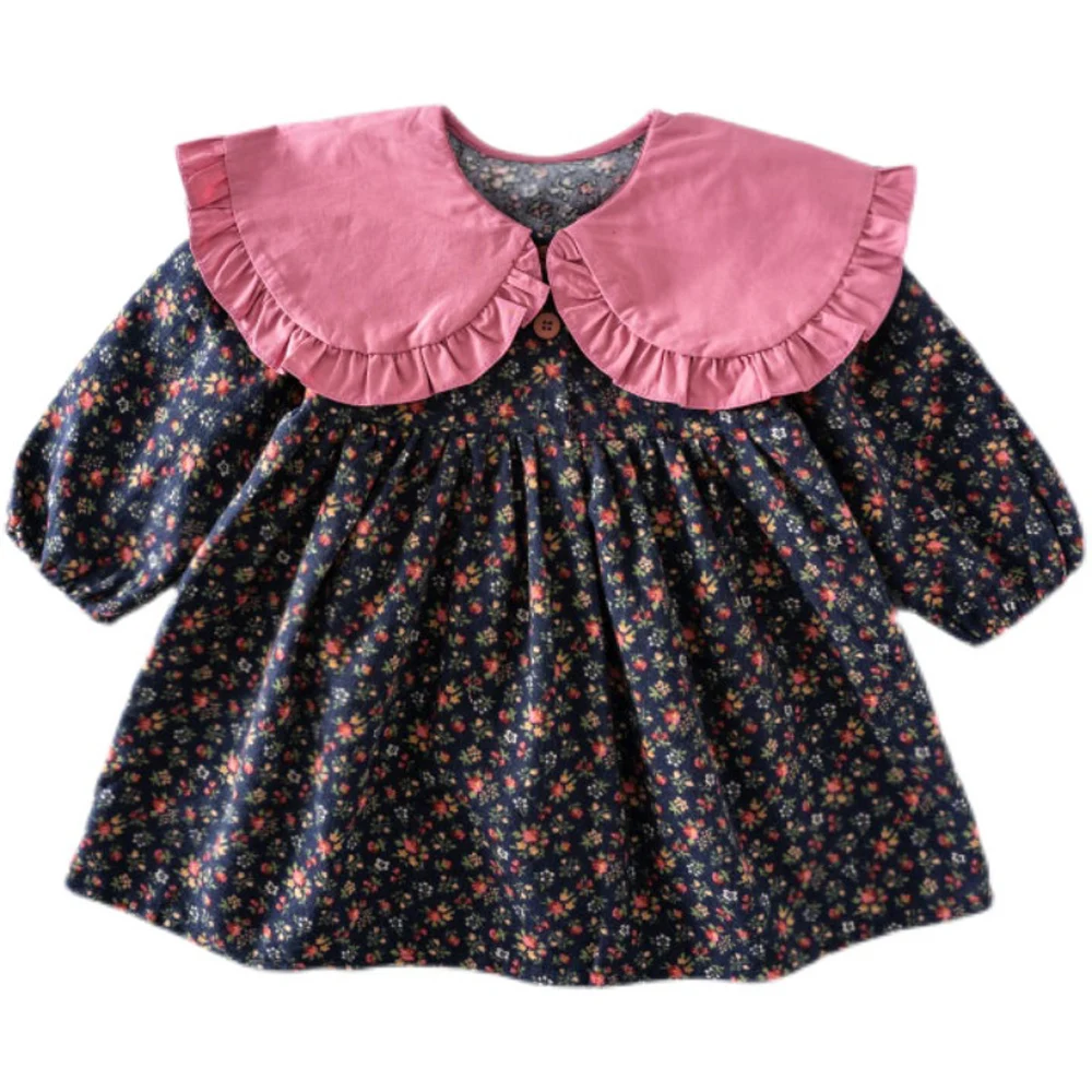 Spring fall toddler Girl kids Clothes baby Outfits Floral Dress costume for Girl Baby\'s Cloth 1-6 T child Birthday Dress dresses