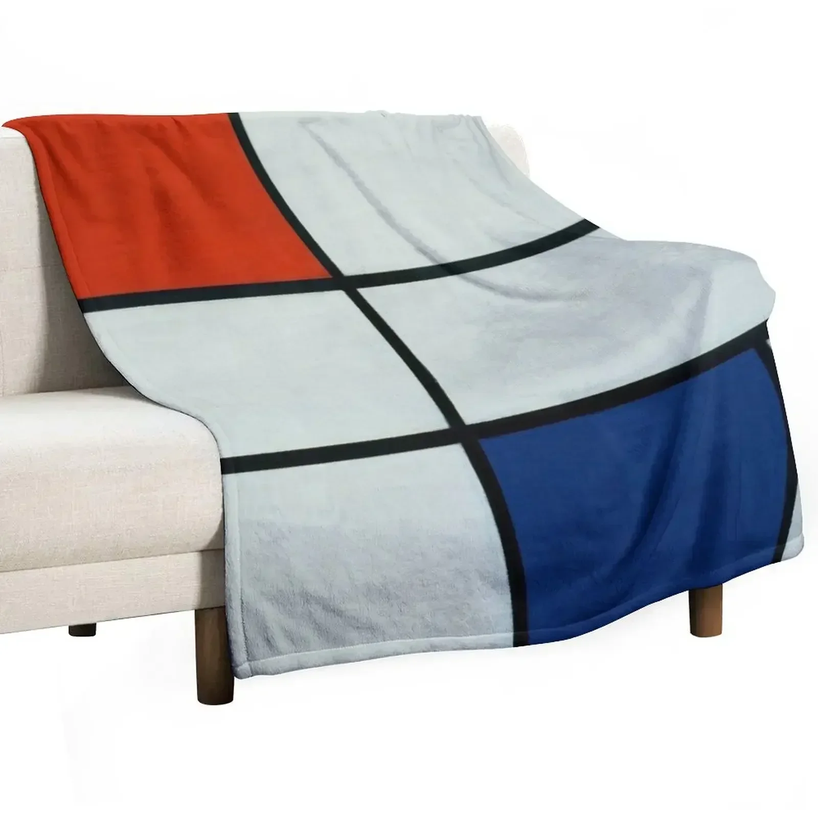 Composition C (No. III) with Red, Yellow and Blue, 1935. Throw Blanket Hairys sofa bed Thermals For Travel Blankets