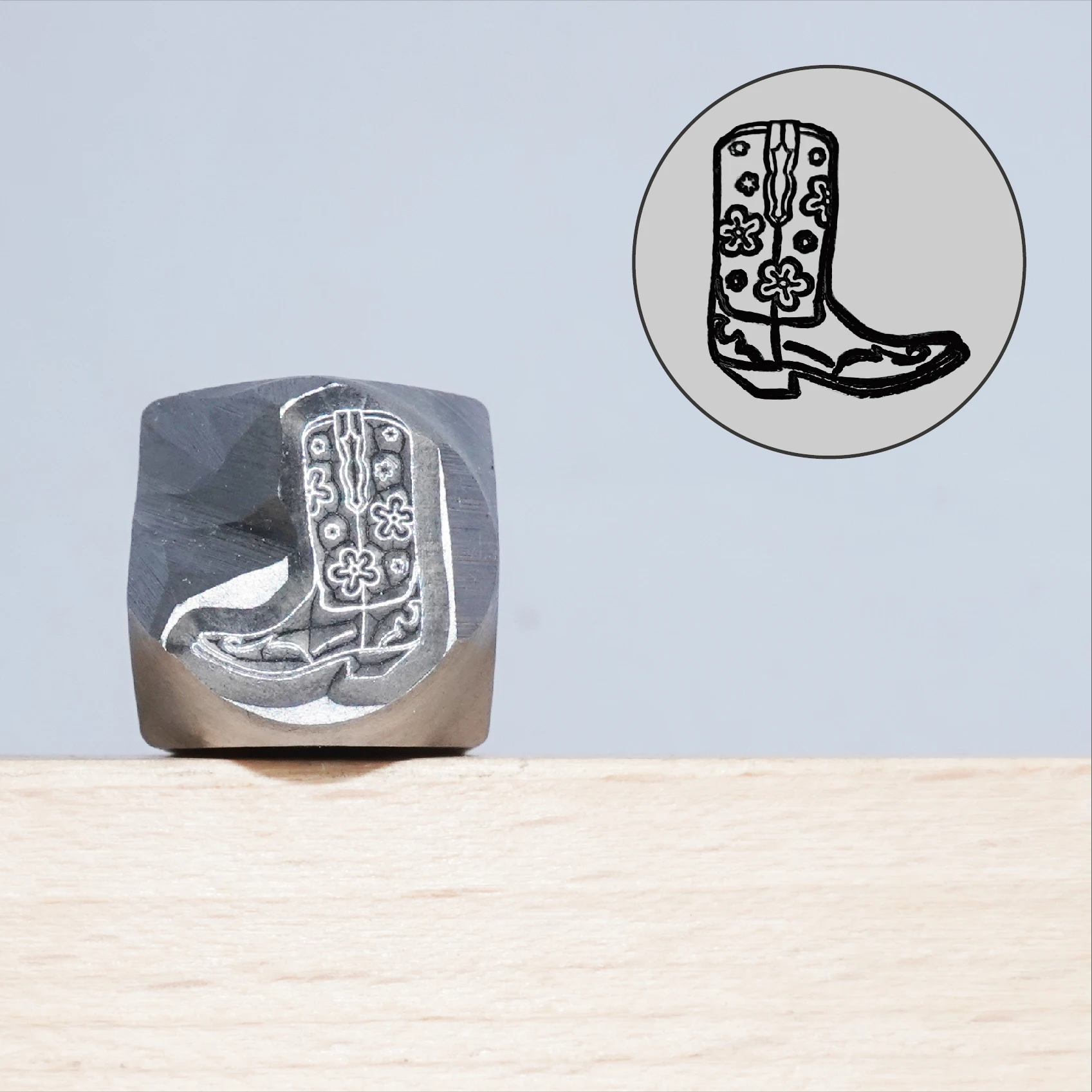 Metal Stamping Cowboy Hat and Cowboy Boots Design Stamp Jewellery Press Tools (10.5mm)