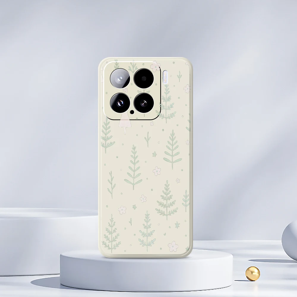 Capa de telefone verde fresco para xiaomi 15 15 ultra mi 14t 13t 12t 11t pro capa de silicone para xiaomi mi 15 ultra mi 11t pro casos