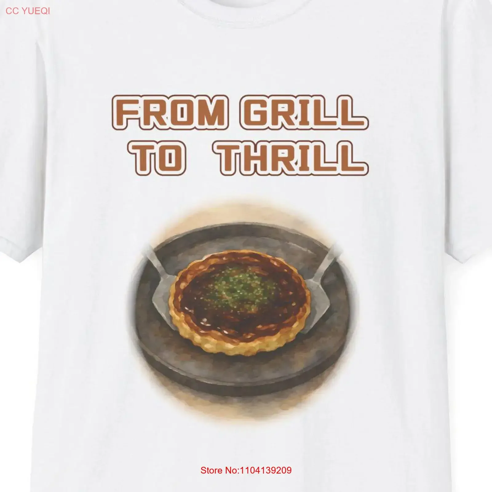 Japanisches Okonomiyaki Softstyle T-Shirt Street Food Vintage Washed Soft Designer-Kleidung Mode für Herren Atmungsaktiv Dehnbar