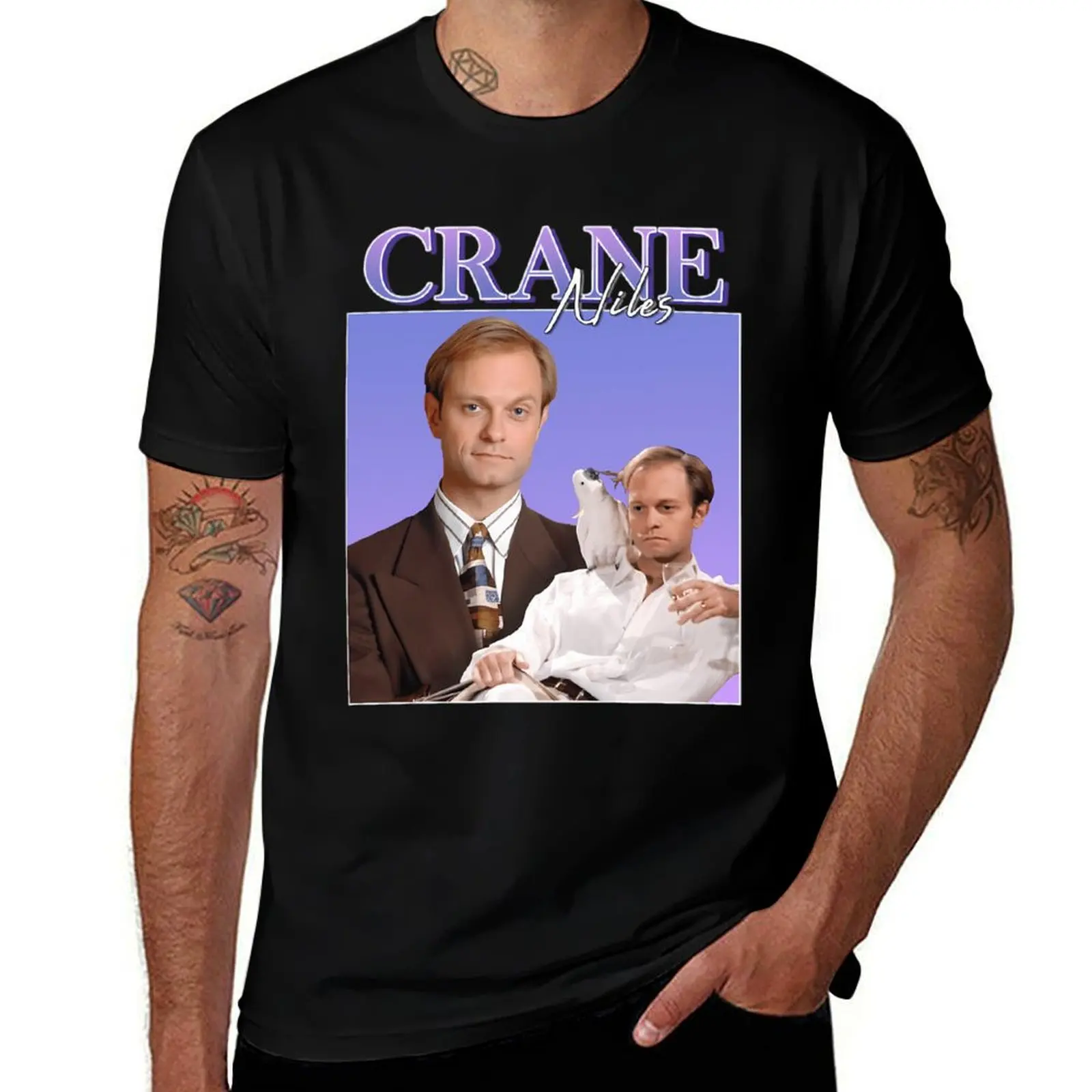 Niles Crane T-Shirt Work Short Sleeve Cotton Top T-Shirt