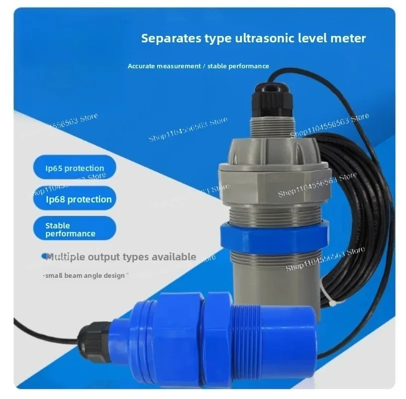 Split Ultrasonic Level Transmitter, Water Level, Material Level and Level Difference Detection Sensor