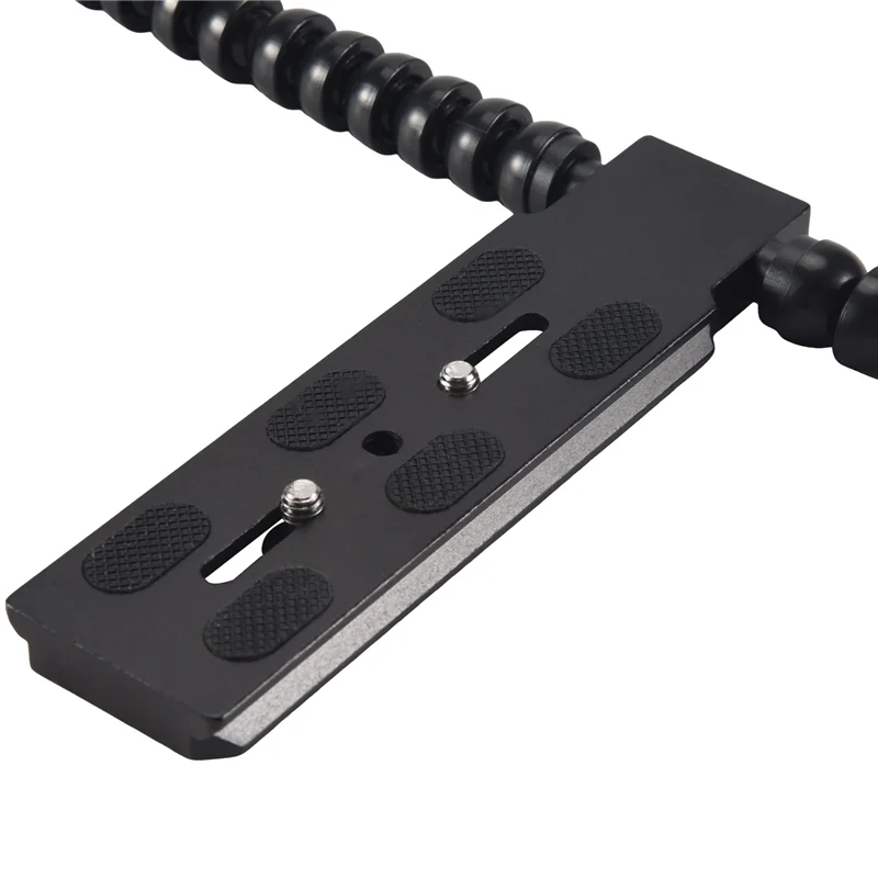 ABGI-2X Baru Fleksibel Dual Arm Hot Shoe Flash Bracket Mount Holder untuk Canon Nikon Pentax Makro Shot Aksesoris Kamera