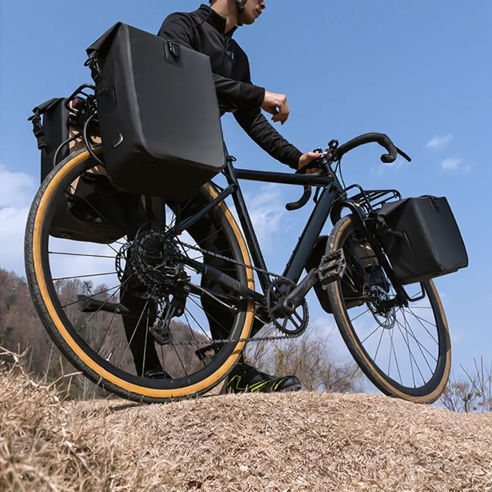 

28L Bicycle Luggage Pack Portable Waterproof Shelf Saddle Bag Bike Quick-release Rear Shelf Carrier Bag Cycling Accessories