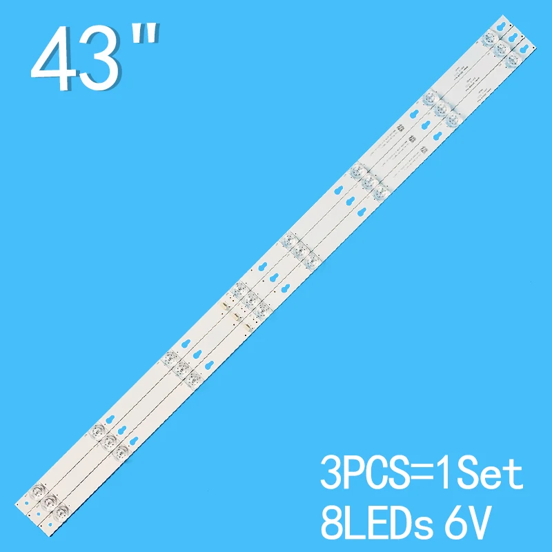 780Mm 6V 8 Led Tv Backlight Is Geschikt Voor Tcl 43-Inch DS-4C-LB4308-YM01. L43p1a L43p2 D43a81043d8600 43hr330m08 OEM43LB06-LED3