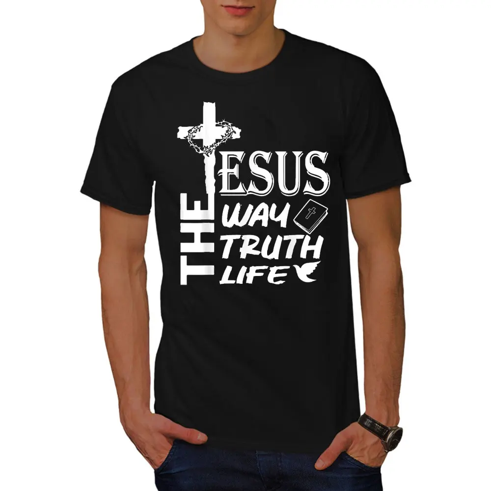 High Quality Cotton Tshirt Jesus Word Truth Living Graphic T-shirts Unisex Top Jesus Truth Alphabet Print Comfortable Streetwear