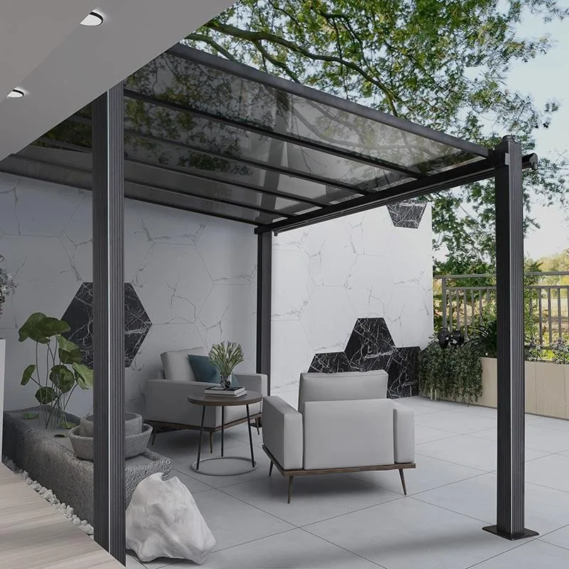 

Waterproof Sun Shade Patio Cover Roof Metal Steel Gazebo Garden Shed Garden Building