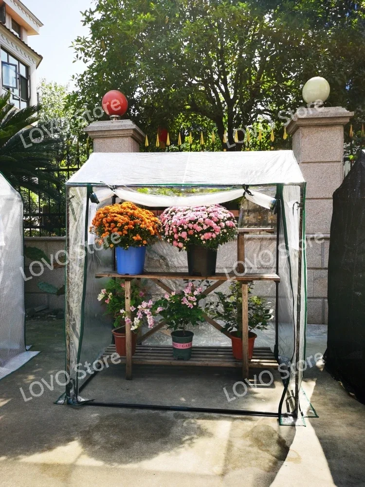 Plant greenhouse  wind-proof and rain-proof outdoor animal insulation cover home winter courtyard sun room  image 5
