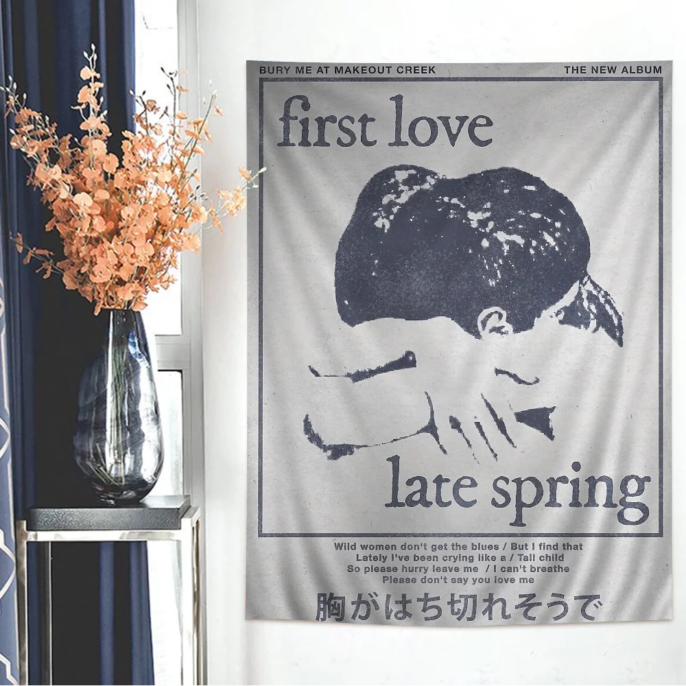 First Love Late Spring Mitski Chart Tapestry Bohemian Wall Tapestries Mandala Wall Art Decor