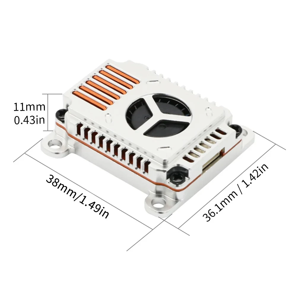 FPV VTX 1,2 GHz 1,3 G 9CH (1060 MHz-1380 MHz) 2000 mw Wireless AV Sender TV Audio Video sender Empfänger Für FPV RC Quadcopter – Detail 7