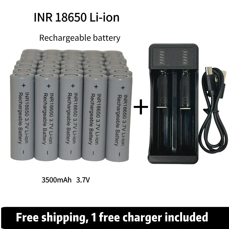 Free Shipping NRC18650BD charger 3.7v Rechargeable Battery 3500mAh 25A 18650Battery Lithium Ion Power Battery for electric tool