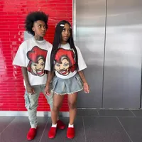 T-shirt ample surdimensionné Y2K pour homme vêtements Harajuku en coton imprimé dessin animé nouveaux objectifs vêtements d'été