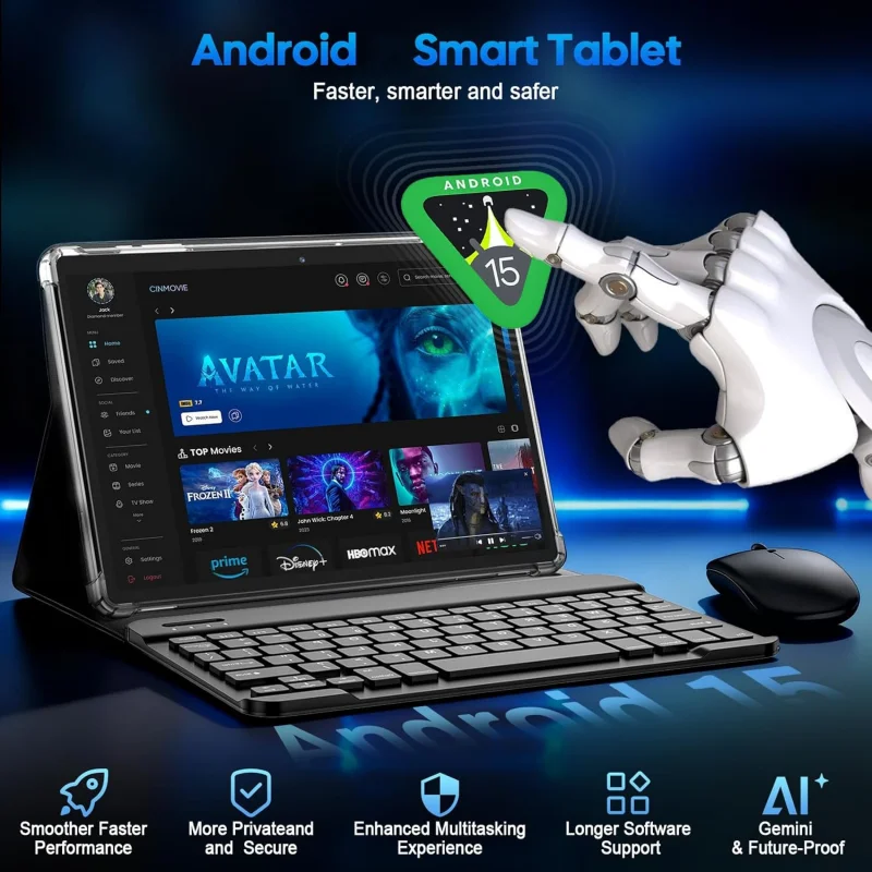 10.1인치 T10 태블릿 PC 안드로이드 10 CPU MTK6753 프로세서, 4GB RAM 64GB ROM G2 옥타코어 Cortex-A53 듀얼 카메라 WIFI