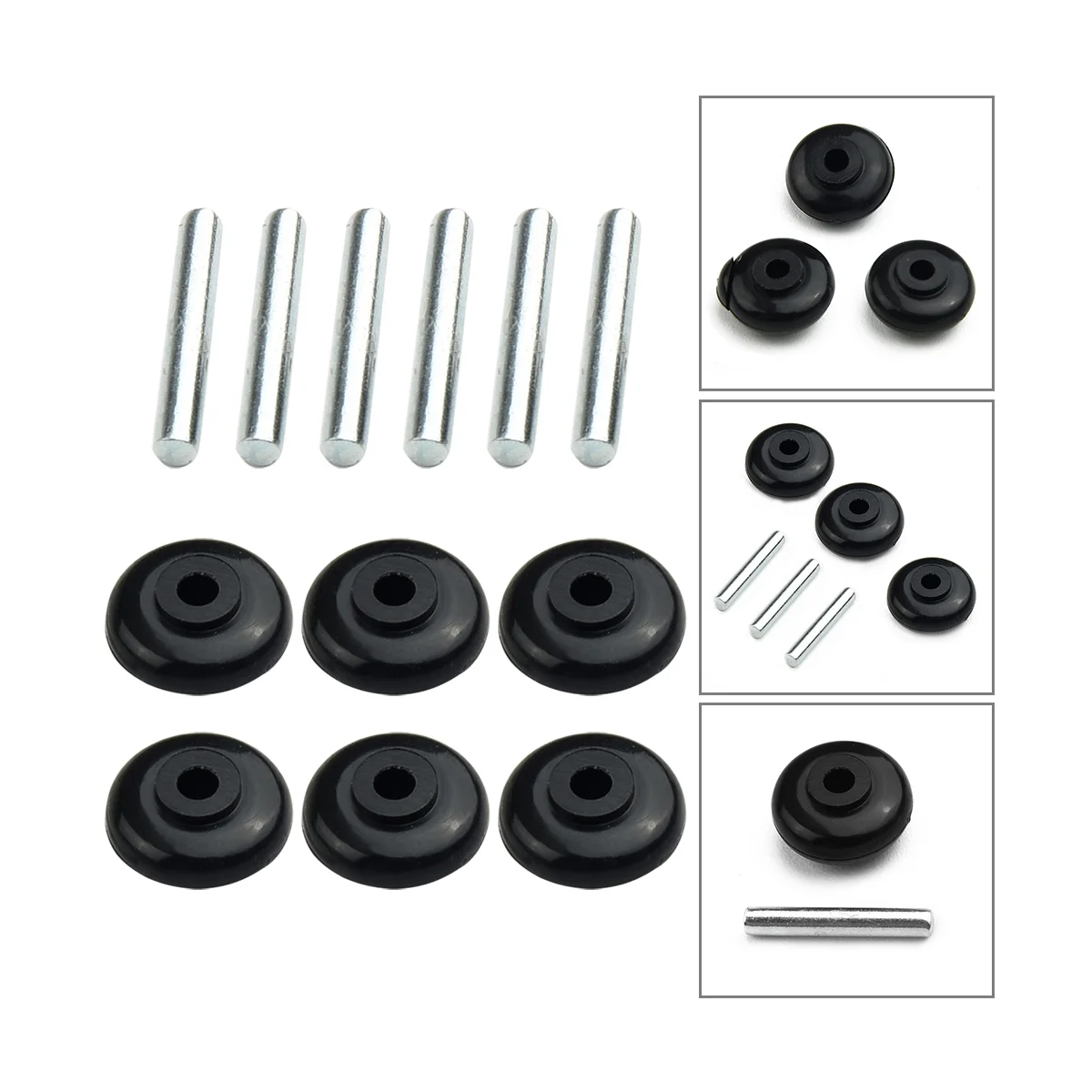 Eixos Rollers Little Wheels para vácuo Powerheads, Motorizado Cabeças, Dyson DC35 DC44 DC45 DC59 DC62 V6 SV03 SV05 SV06 SV07