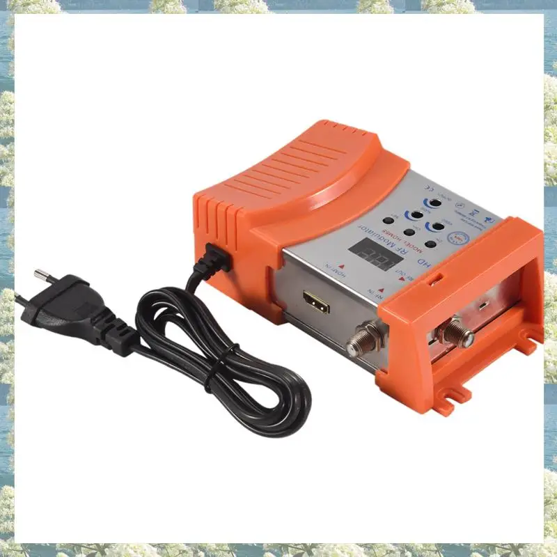 New-New HDM68 Modulator Digital RF  Modulator AV To RF Converter VHF UHF PAL/NTSC Standard Portable Modulator EU Plug