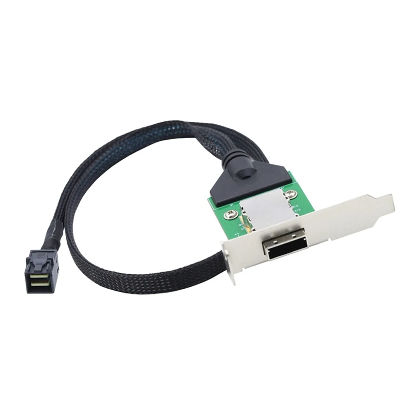 A56G-External Mini SAS HD SFF-8088 26P PCBA Female Adapter With Low Profile Bracket To SAS SFF-8643 12Gbps External 100-Ohm