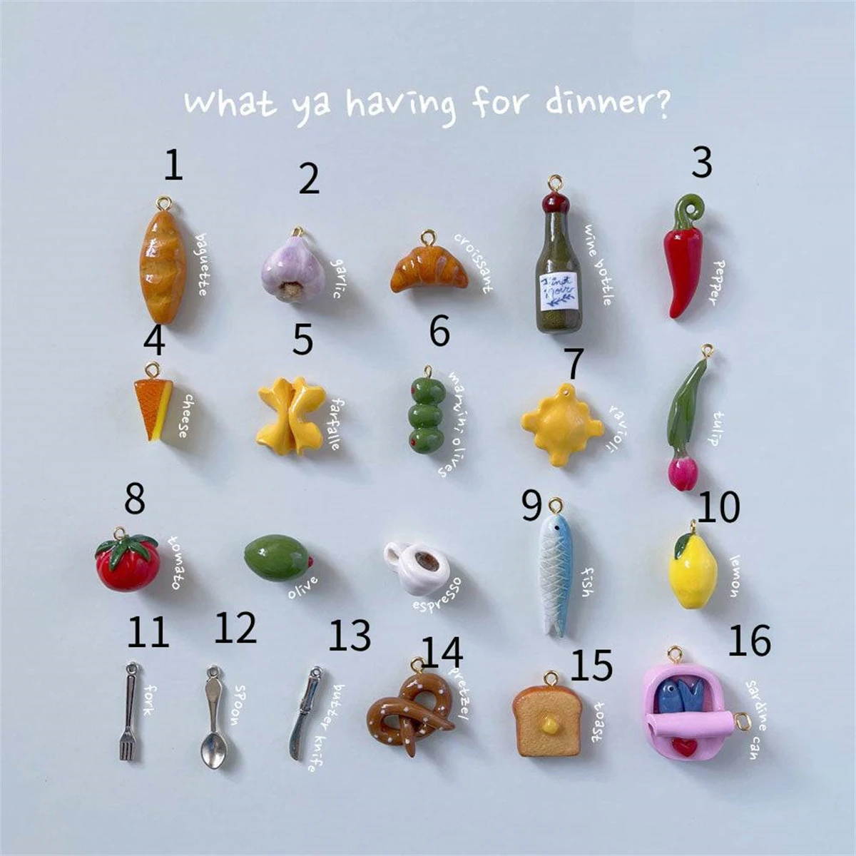 قلادة سلسلة الطعام DIY أدوات مائدة الطعام المصنوعة من الفولاذ المقاوم للصدأ المطلي بالذهب للحفاظ على الألوان