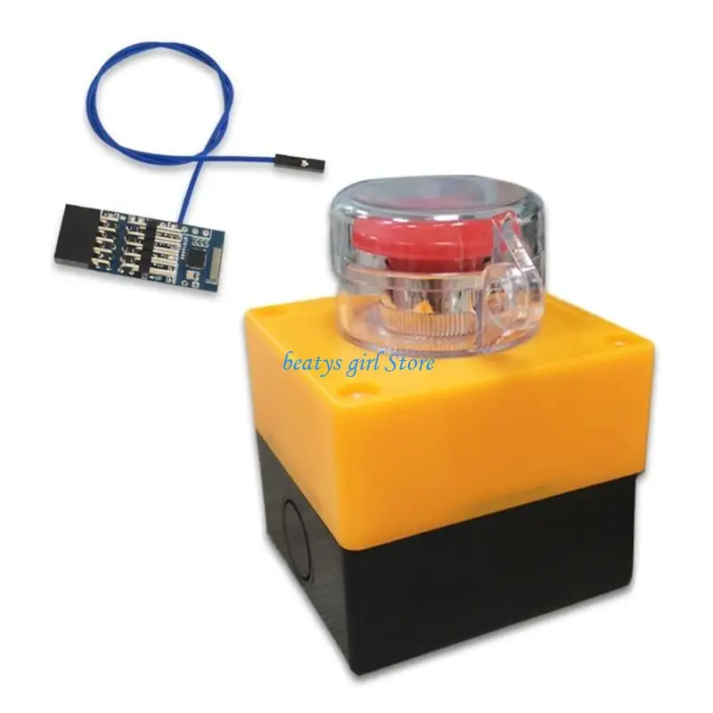 C7AB External Computer Power Button Radio Action 5M Distance Cable Complimentary Arrange For Clean Office