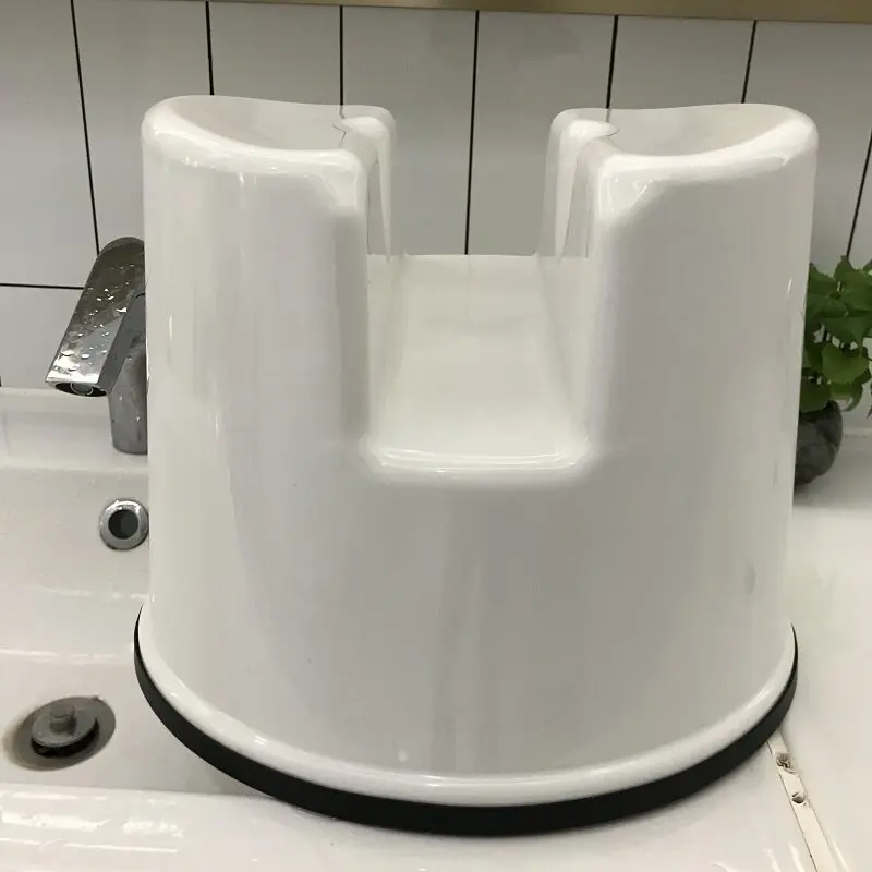 Thickened Plastic Shower Stool U Shaped Non Slip, Ergonomic Bath Seat for Elderly, Creative Bathroom Safety Chair
