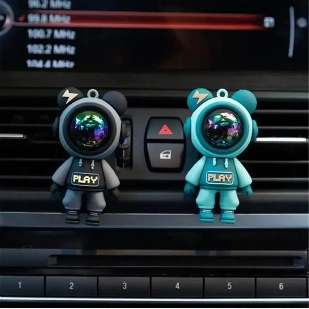 Astronaut Car Aromatherap Cilp Cartoon Decoration Car Perfume Cilp Cute Silicone Air Vent Ornament Car Interior Accessories