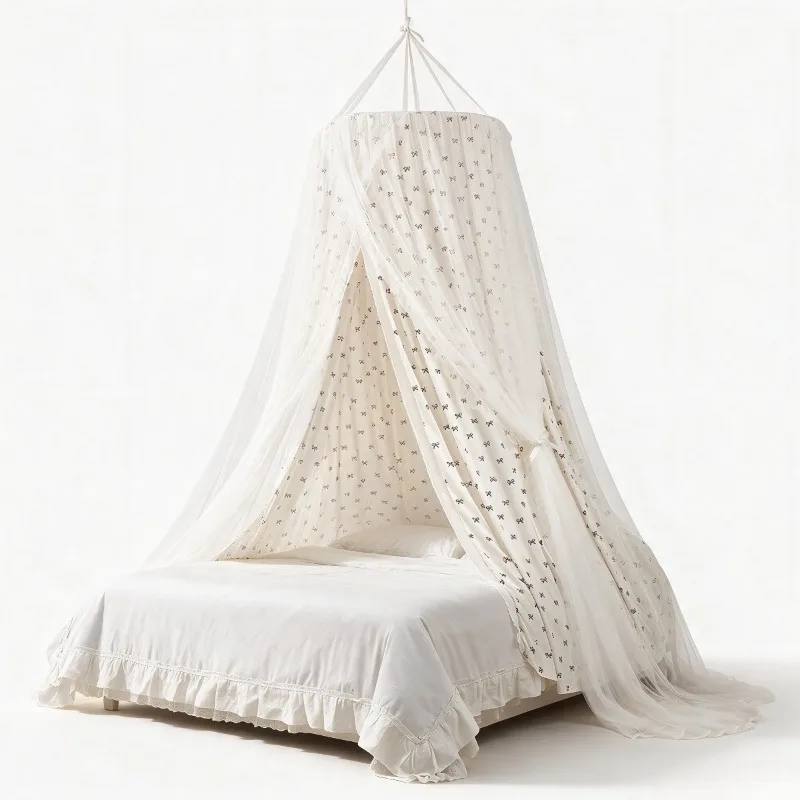 moustiquaire-suspendue-en-forme-de-dome-–-motif-a-nœuds-fixation-au-plafond-style-princesse-drapage-elegant-convient-aux-lits-simples-doubles-aucun-cadre-necessaire
