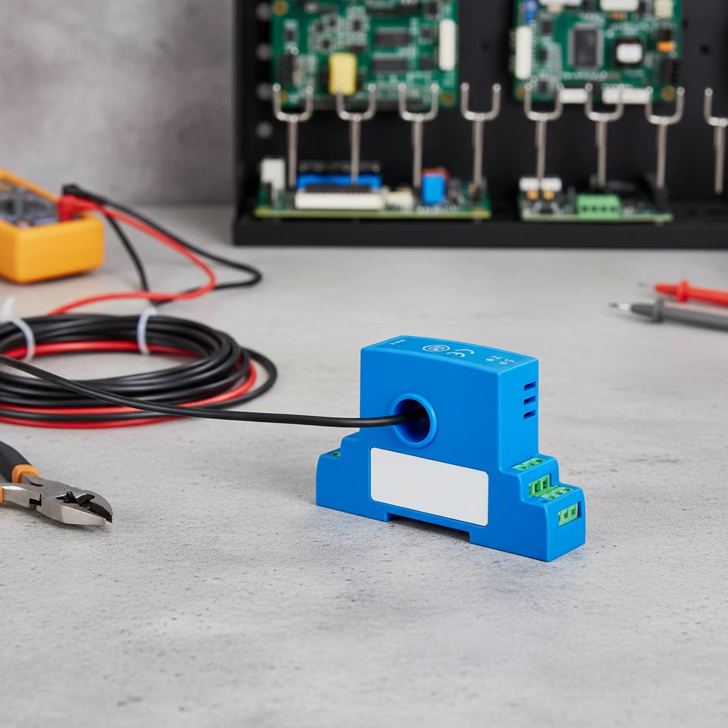 1pc DC Current Transmitter Three-Way Isolation Current Sensor Module 0-50A 0-100A Input 15mm Hole DC Current Transformer Tools