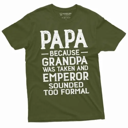 Men's funny Papa Grandpa Tee shirt Grandfather gifts funny shirt Christmas tee