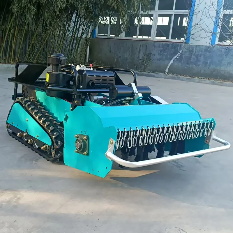 تخصيص CE معتمد تصميم جديد عرض القطع 800 مللي متر تصميم زاحف ذاتي الدفع جهاز ذكي للتحكم عن بعد جزازة العشب