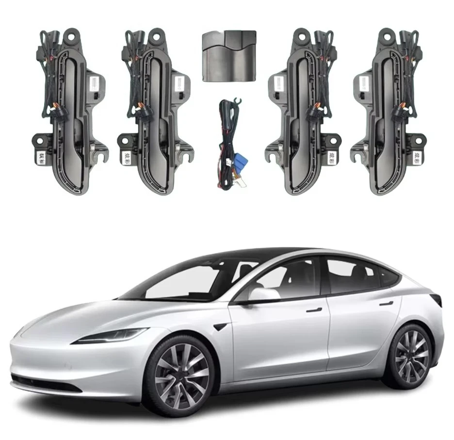 Hot-selling For Tesla Car Accessories Wireless Easy Install 6th Gen Electric Door Handle With LED Colorful Light for Model 3/Y 2