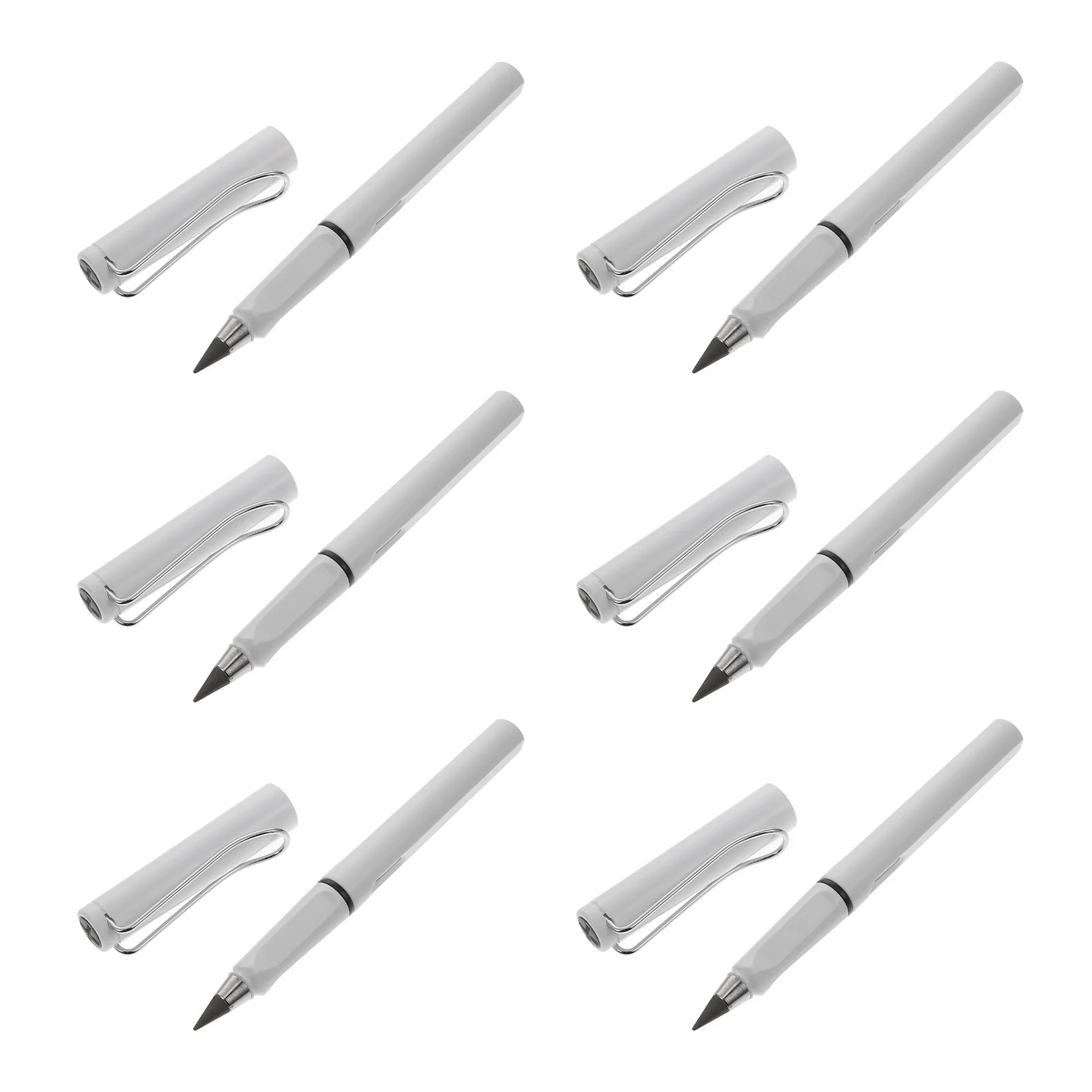 

6Pcs Non Sharpening Plastic Pencil Smudge Free Line Retention Excellent for Handwriting Practice Sketching Painting Craft
