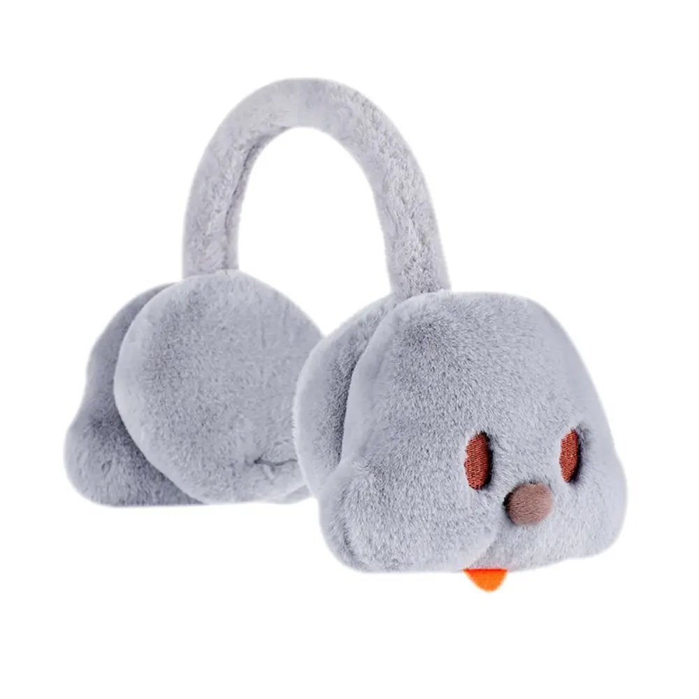 Kawaii Solid Color Plush Earmuffs Thicken Keep Warm Winter Earflap Cold Proof Windproof Cartoon Ear Cover Outdoor