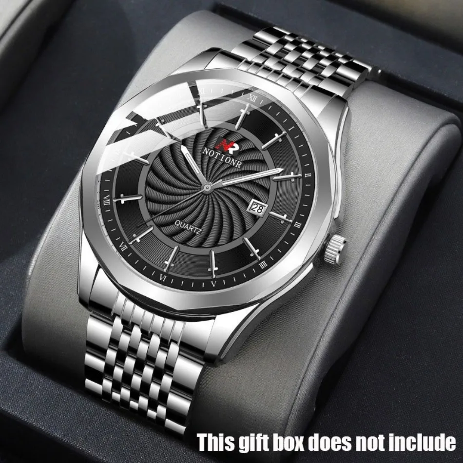 Stylish Men's Alloy Watch Business Style Stainless Steel Quartz Watch, Ideal Choice for Luxury Gifts