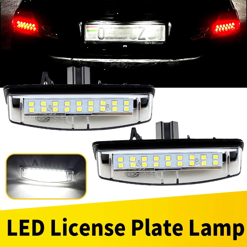 2Pcs White LED License Plate Light for Toyota Yaris Sedan 2007-16 Camry 2002-11,Prius 01-03,Echo 03-05,for Lexus Is200/300