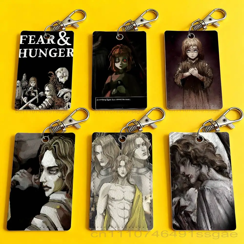 Hot Game Fear and Hunger Card Holder Keychain Badge Holder Card Pass Hang Rope Lariat Lanyard for Key Rings Accessories Gift