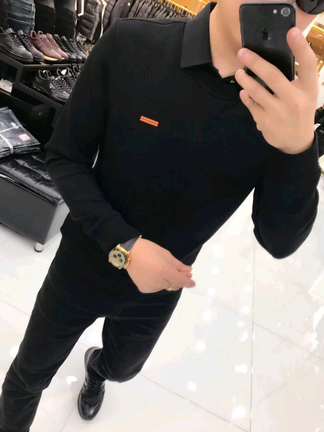 

Модный повседневный мужской свитер с воротником-поло, высококачественный новый осенне-зимний вязаный свитер, стандартный крой, длинный рукав