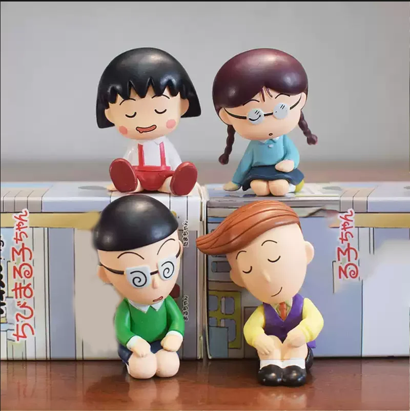 New In Stock Anime Maruko Sleeping Shoulder To Shoulder Blind Box Cute Desktop Ornament Holiday Nice Gift Forfriends