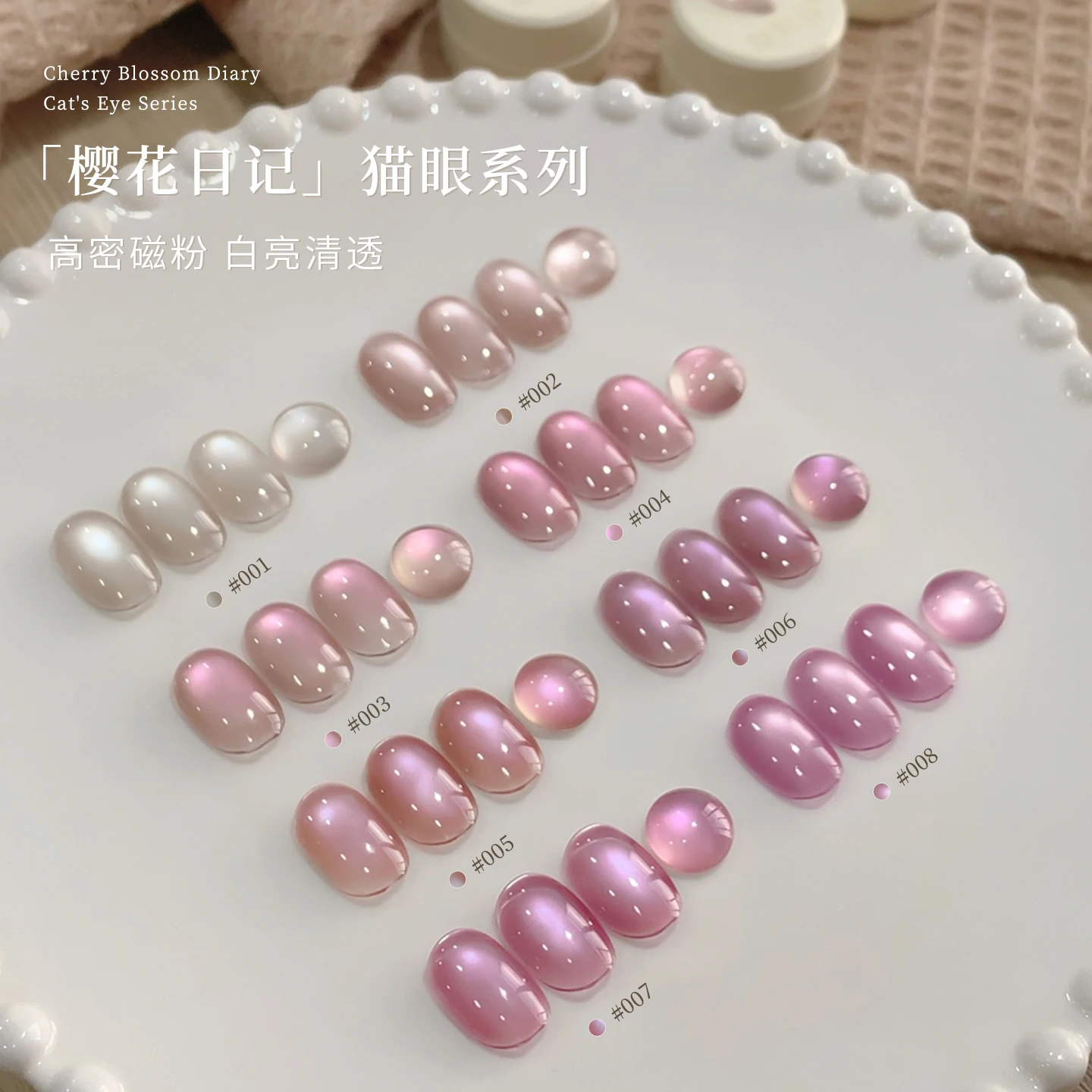 ANNIES 2025 Neues 8 Farben Moonlight Cat Eye Nail Art Gel-Set Langlebiges, blutfreies, tpofreies UV-Gel-Set für Nagelstudio-Großhandel