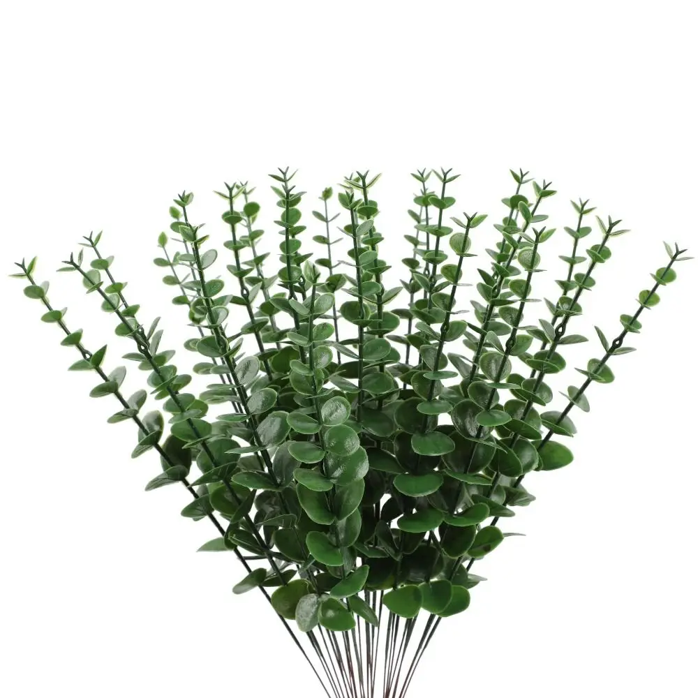 

10Pcs/set Durable Plastic Artificial Eucalyptus Leaf Simulation Eucalyptus Fake Eucalyptus Plants Do Not Fade Flower Bouquet